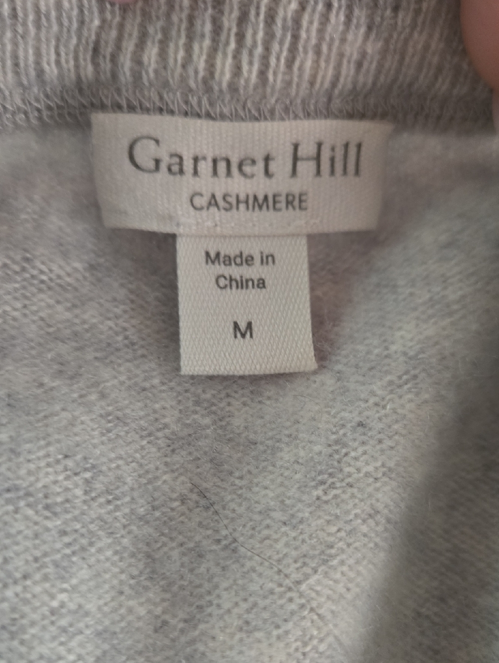 Garnet Hill Light Gray Cashmere Sweater Quiet Luxury Minimalist Wardrobe Staple - Picture 6 of 9